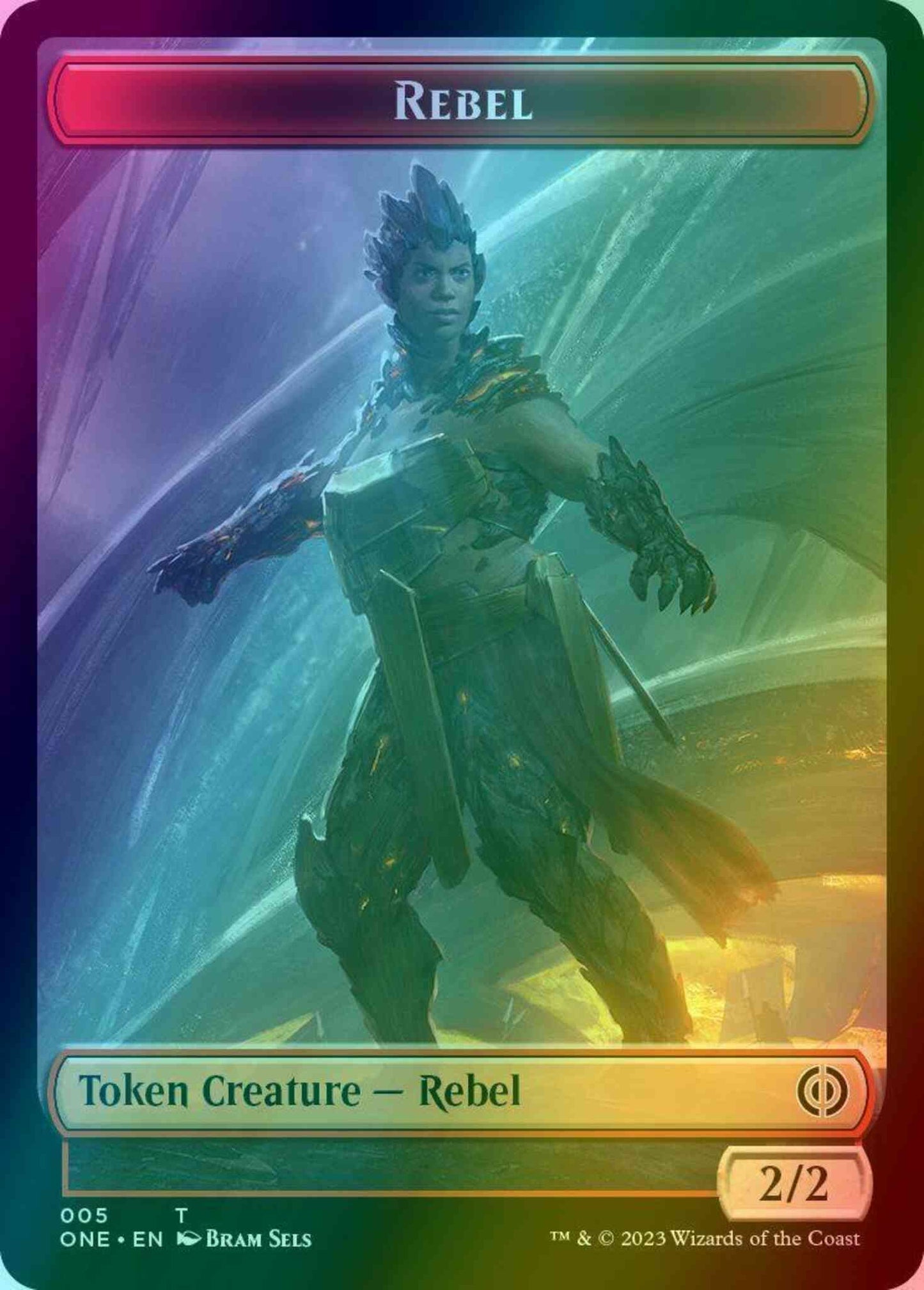 Rebel Token (05) // The Hollow Sentinel Token (09) [Phyrexia: All Will Be One: Tokens] [Foil]