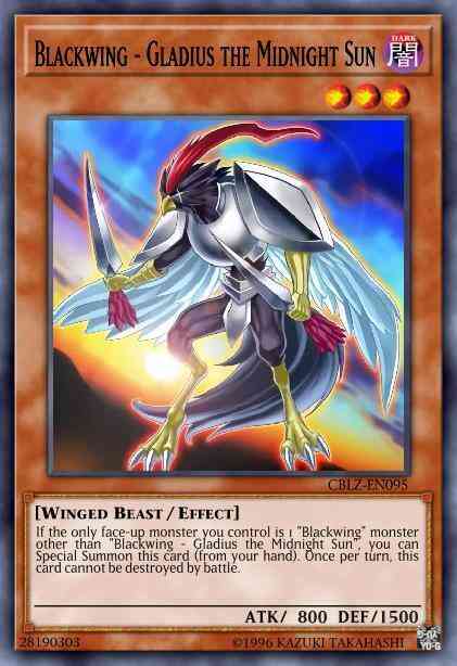 Blackwing - Gladius the Midnight Sun - CBLZ-EN095 - Rare - Unlimited