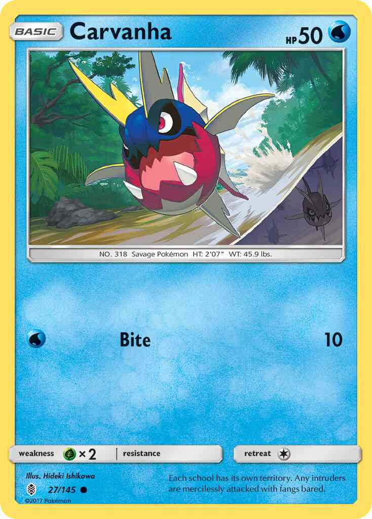 Carvanha - 27/145 - Common [sm2-27] [Reverse Holo]