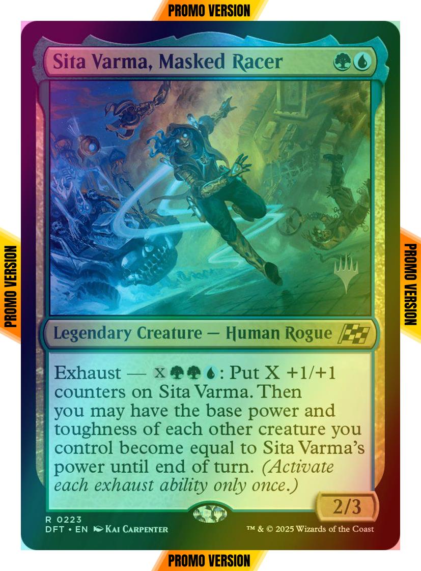 Sita Varma, Masked Racer [223p] [Promo Pack] [Aetherdrift: Promos] [Foil]
