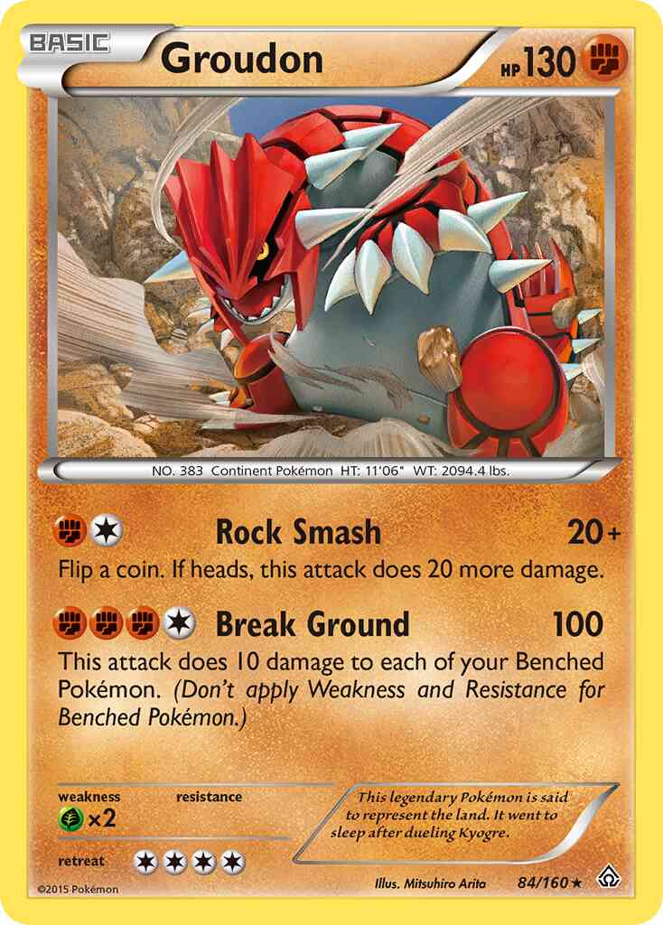 Groudon - 84/160 - Rare [xy5-84] [Non-Holo]