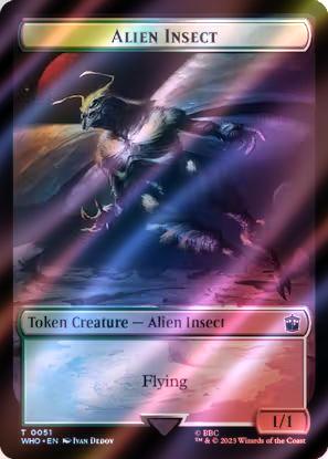 Alien Angel Token (43) // Alien Insect Token (51) [Universes Beyond: Doctor Who: Tokens] [Surge Foil]