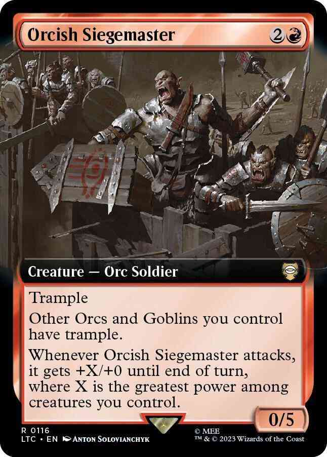 Orcish Siegemaster [116] [Extended Art] [The Lord of the Rings: Tales of Middle-earth: Commander] [Non-Foil]