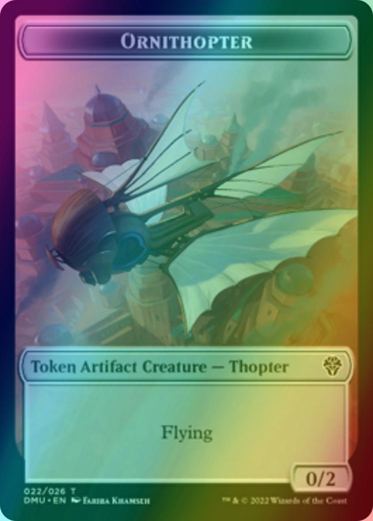 Bird Token (02) // Ornithopter Token (22) [DMU/DMU Set Symbol] [Dominaria United: Tokens] [Foil]