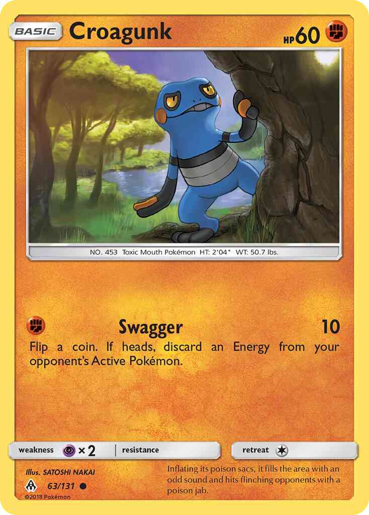 Croagunk - 63/131 - Common [sm6-63] [Reverse Holo]