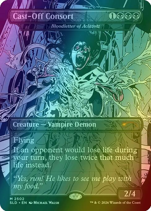 Cast-Off Consort - Bloodletter of Aclazotz [2502] [Borderless] [D&D: Strahd's Descent] [Secret Lair Drop] [Foil]