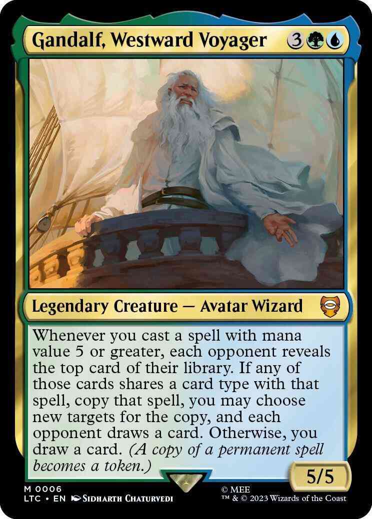 Gandalf, Westward Voyager [6] [The Lord of the Rings: Tales of Middle-earth: Commander] [Non-Foil]