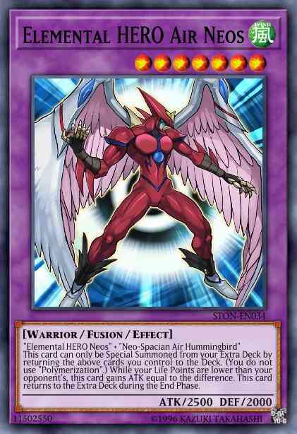 Elemental HERO Air Neos - STON-EN034 - Ultra Rare - 1st Edition