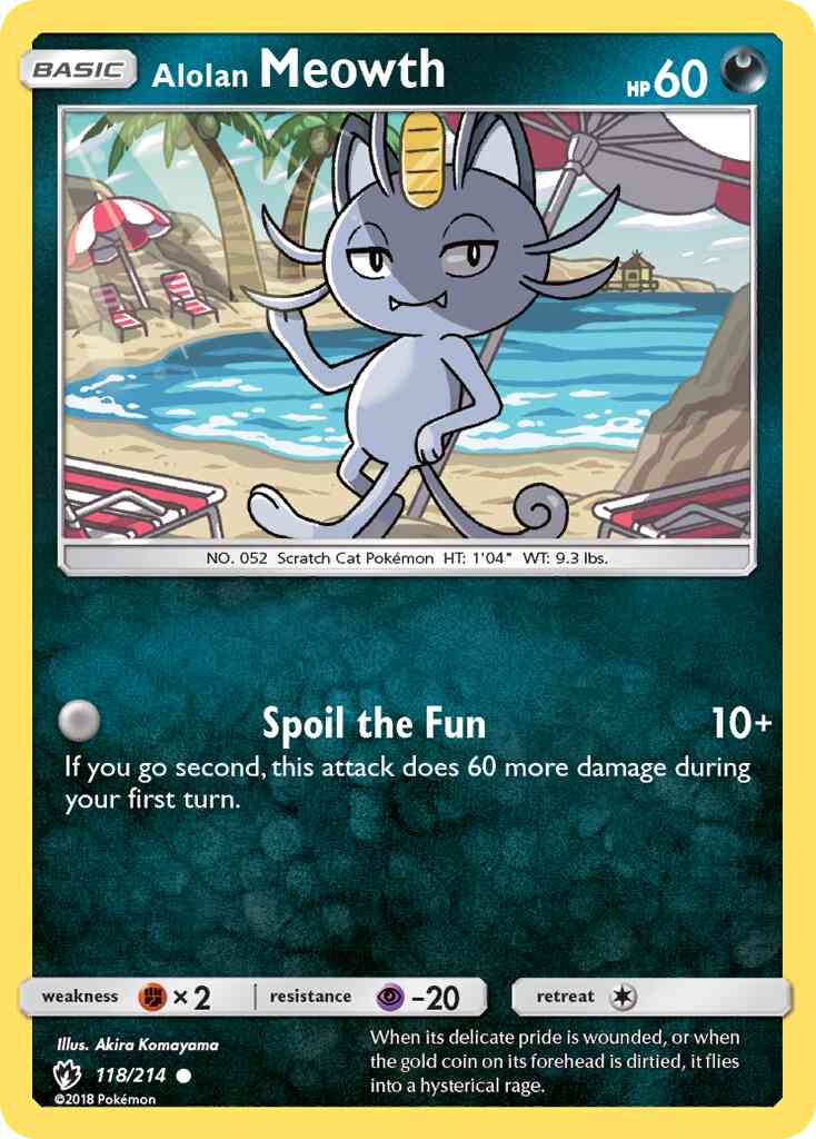 Alolan Meowth - 118/214 - Common [sm8-118] [Reverse Holo]
