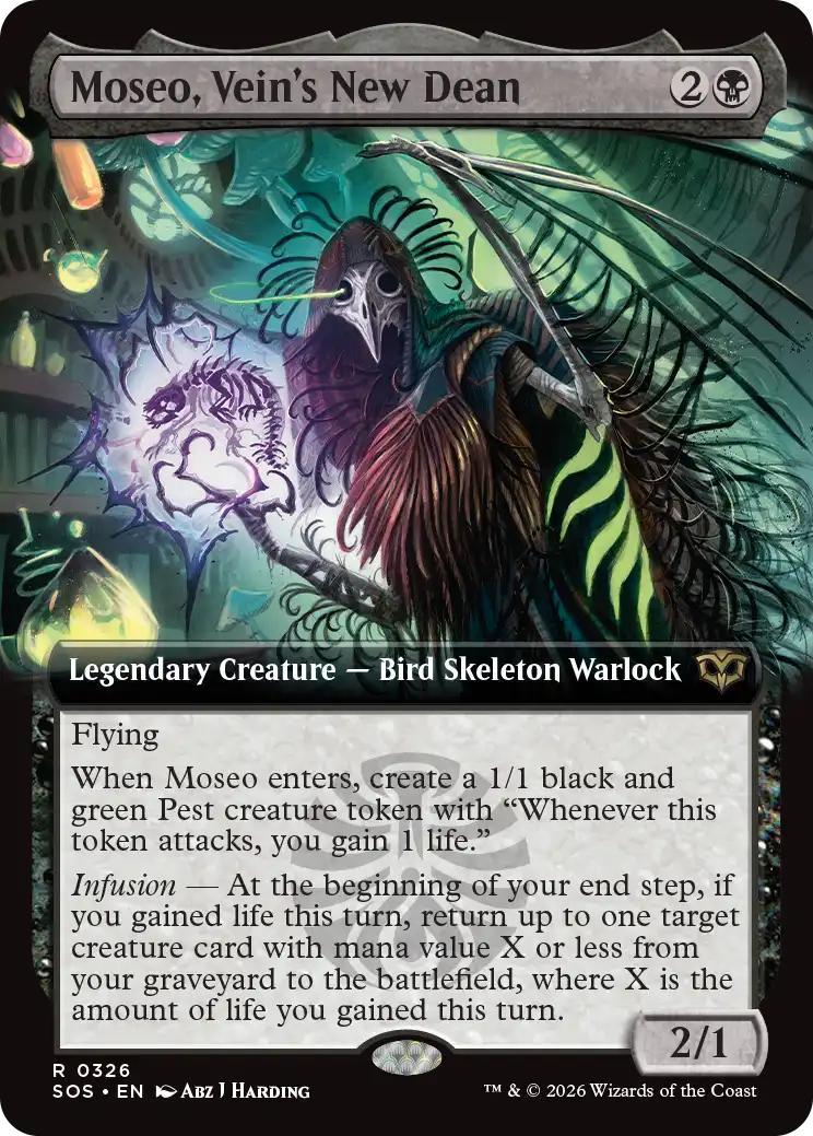 Moseo, Vein's New Dean [326] [Extended Art] [Secrets of Strixhaven] [Non-Foil]