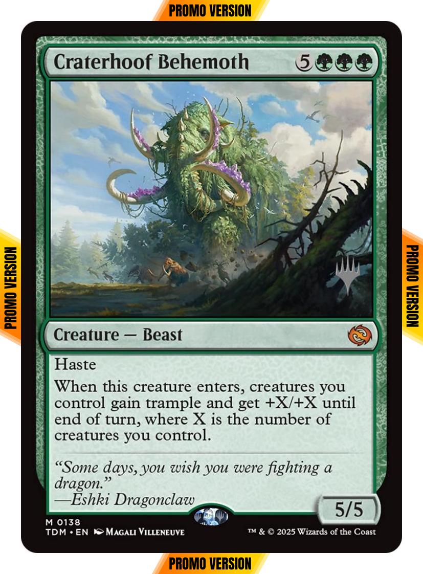 Craterhoof Behemoth [138p] [Promo Pack] [Tarkir: Dragonstorm: Promos] [Non-Foil]