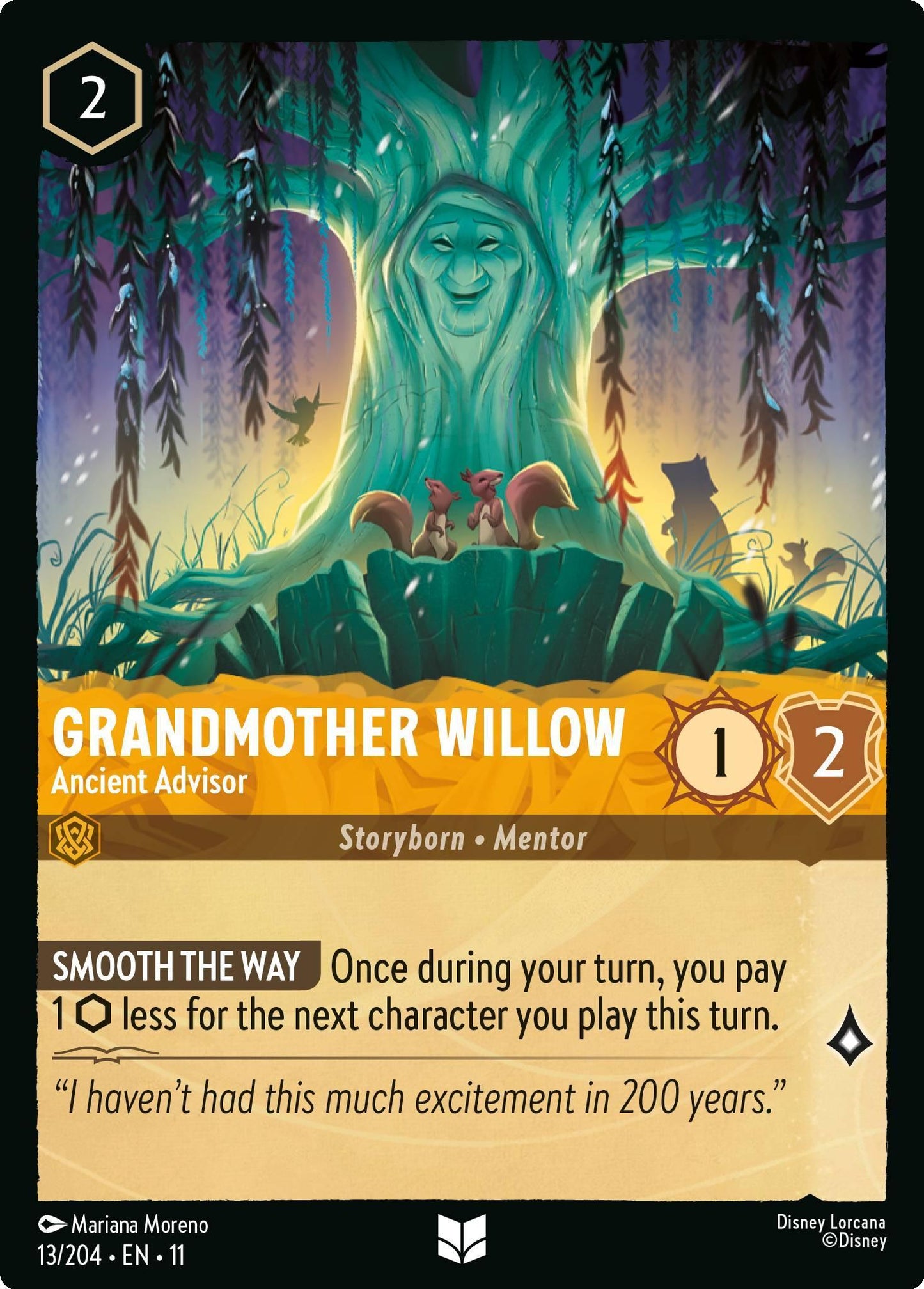 Grandmother Willow - Ancient Advisor - 13/204 [Winterspell] [Non-Foil]