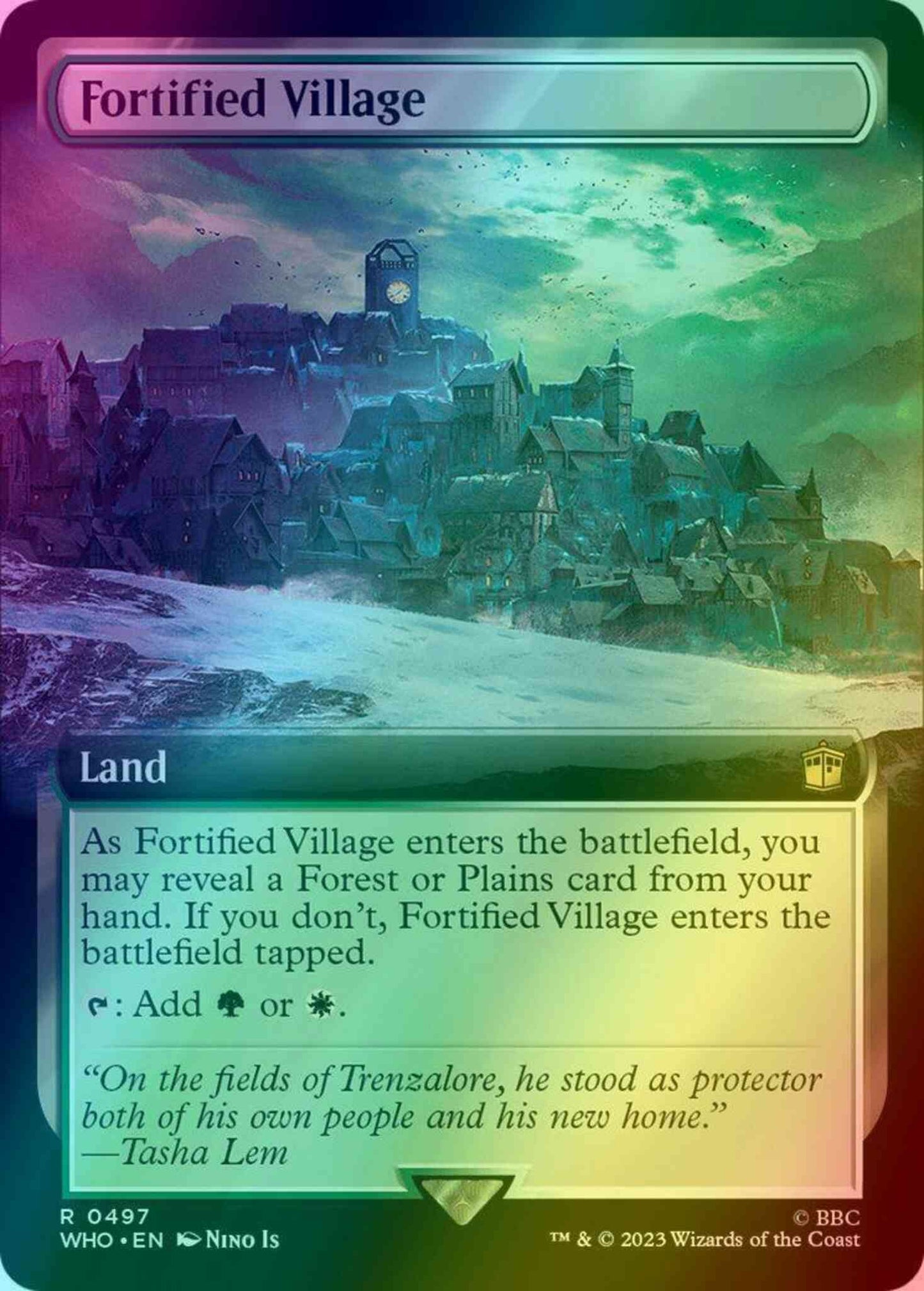 Fortified Village [497] [Extended Art] [Universes Beyond: Doctor Who] [Foil]