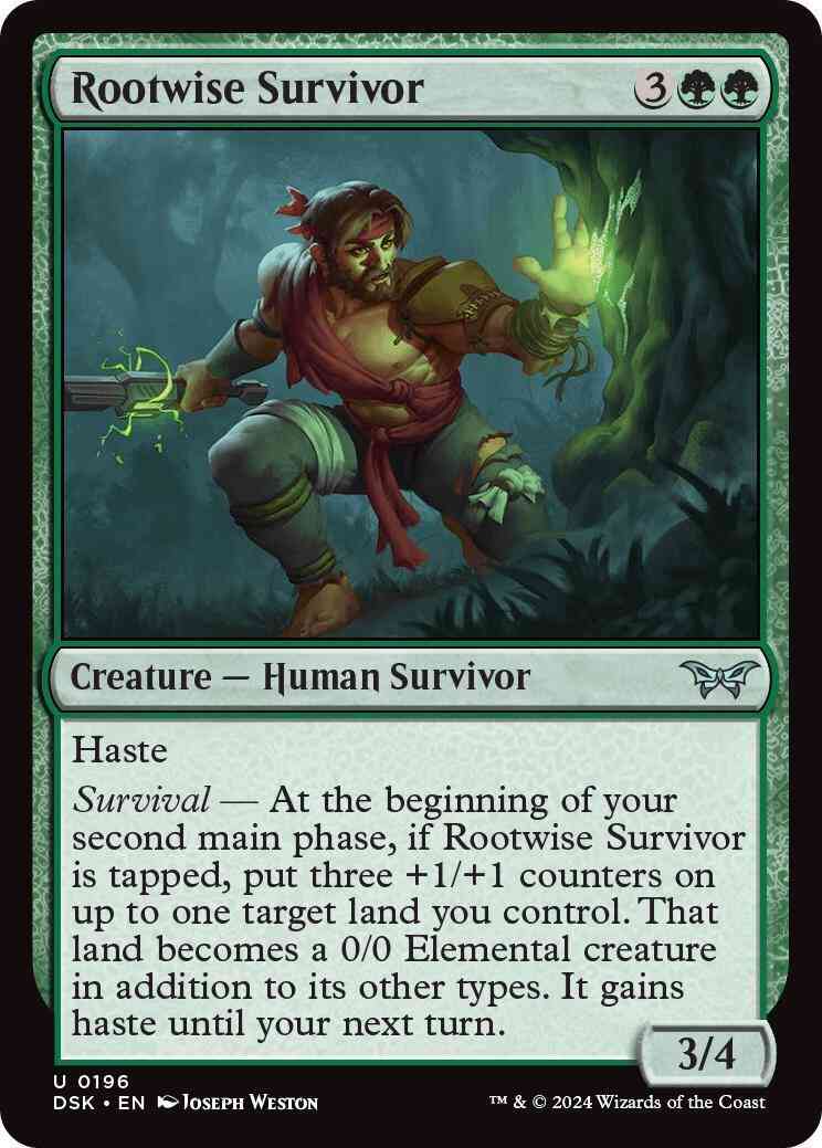 Rootwise Survivor [196] [Duskmourn: House of Horror] [Non-Foil]