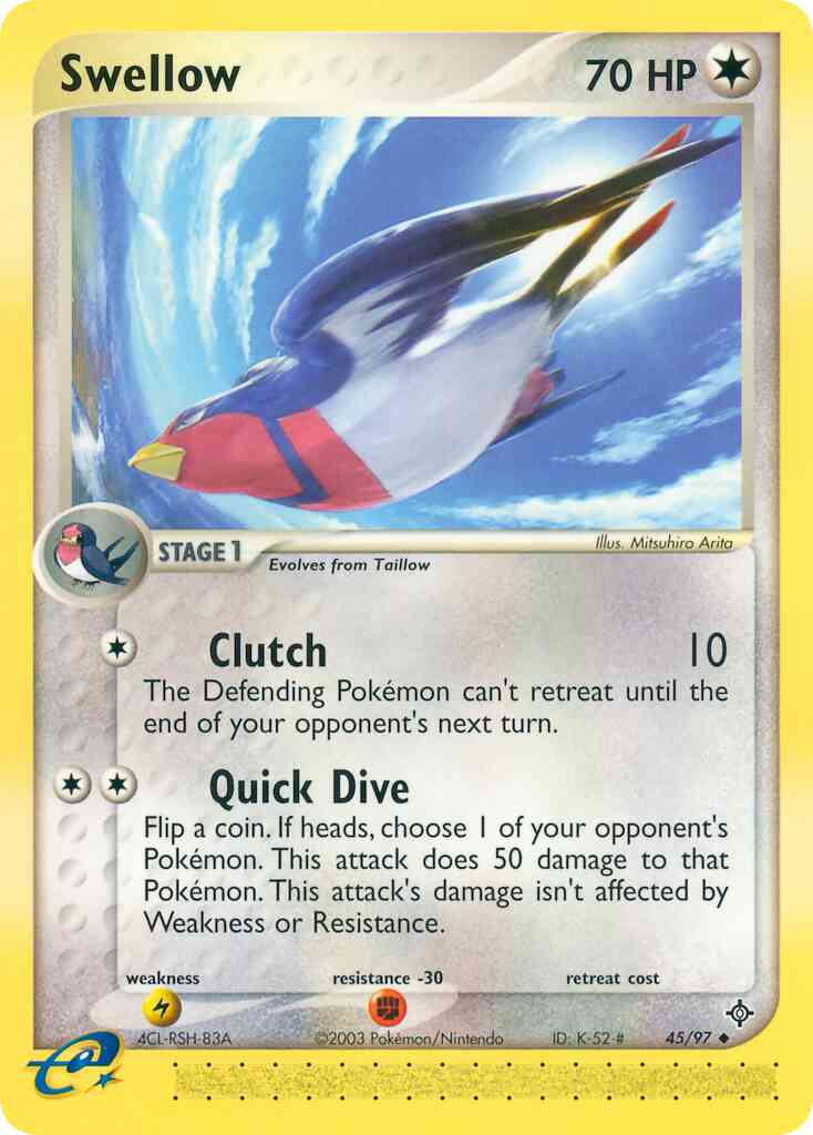 Swellow - 45/97 - Uncommon [ex3-45] [Non-Holo]