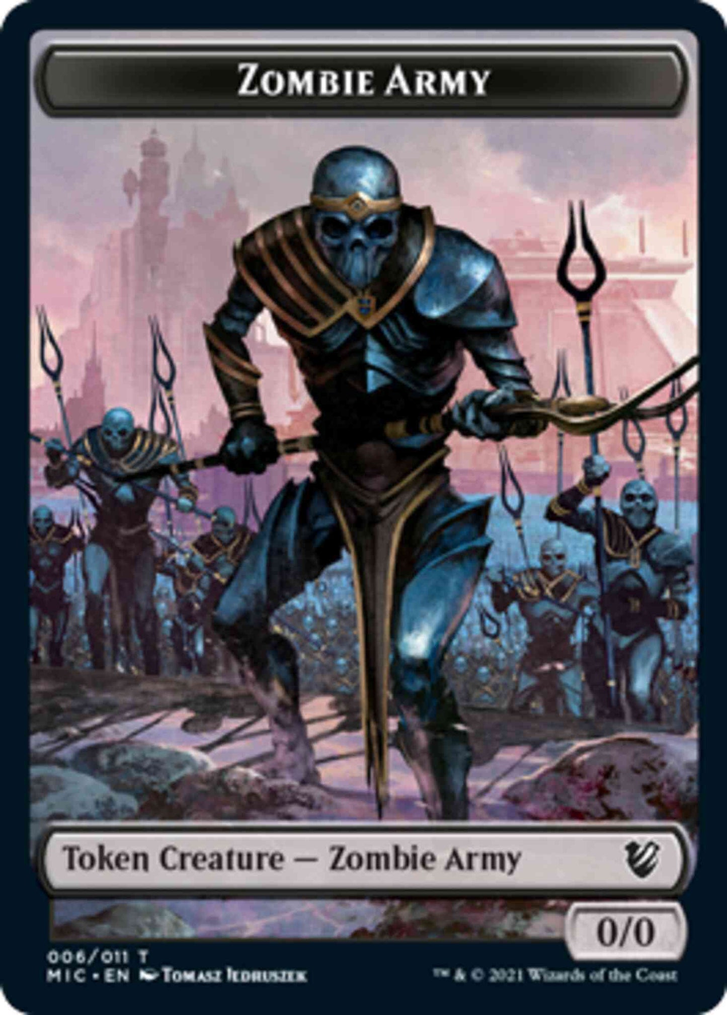 Zombie Army Token (06) // Zombie Token (05) [Innistrad: Midnight Hunt: Commander: Tokens] [Non-Foil]