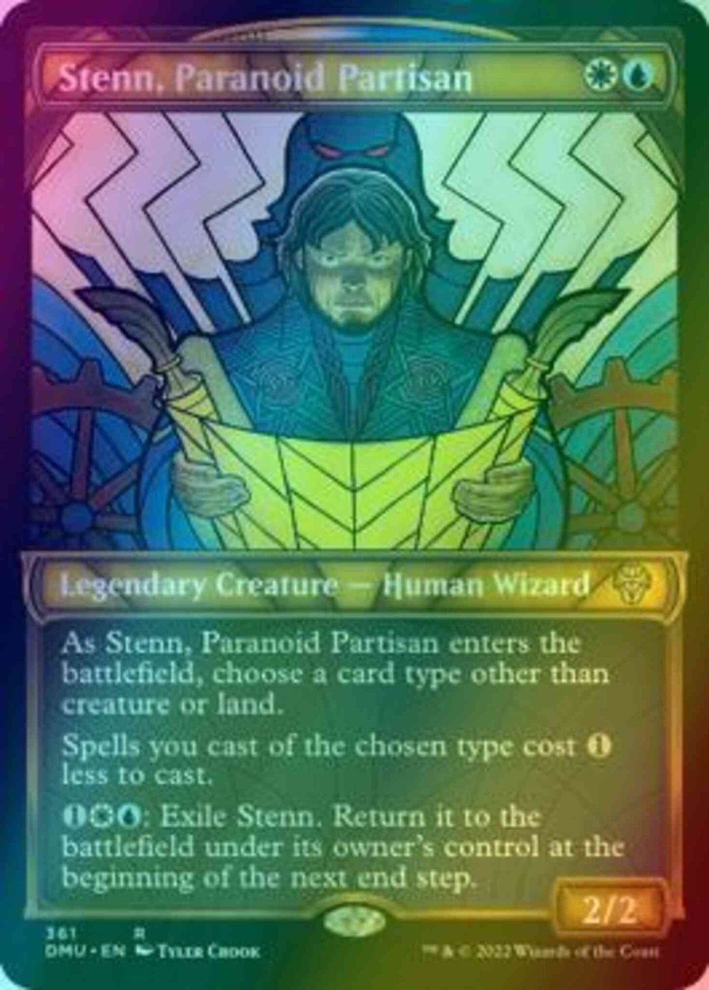 Stenn, Paranoid Partisan [361] [Stained Glass Showcase] [Dominaria United] [Textured Foil]