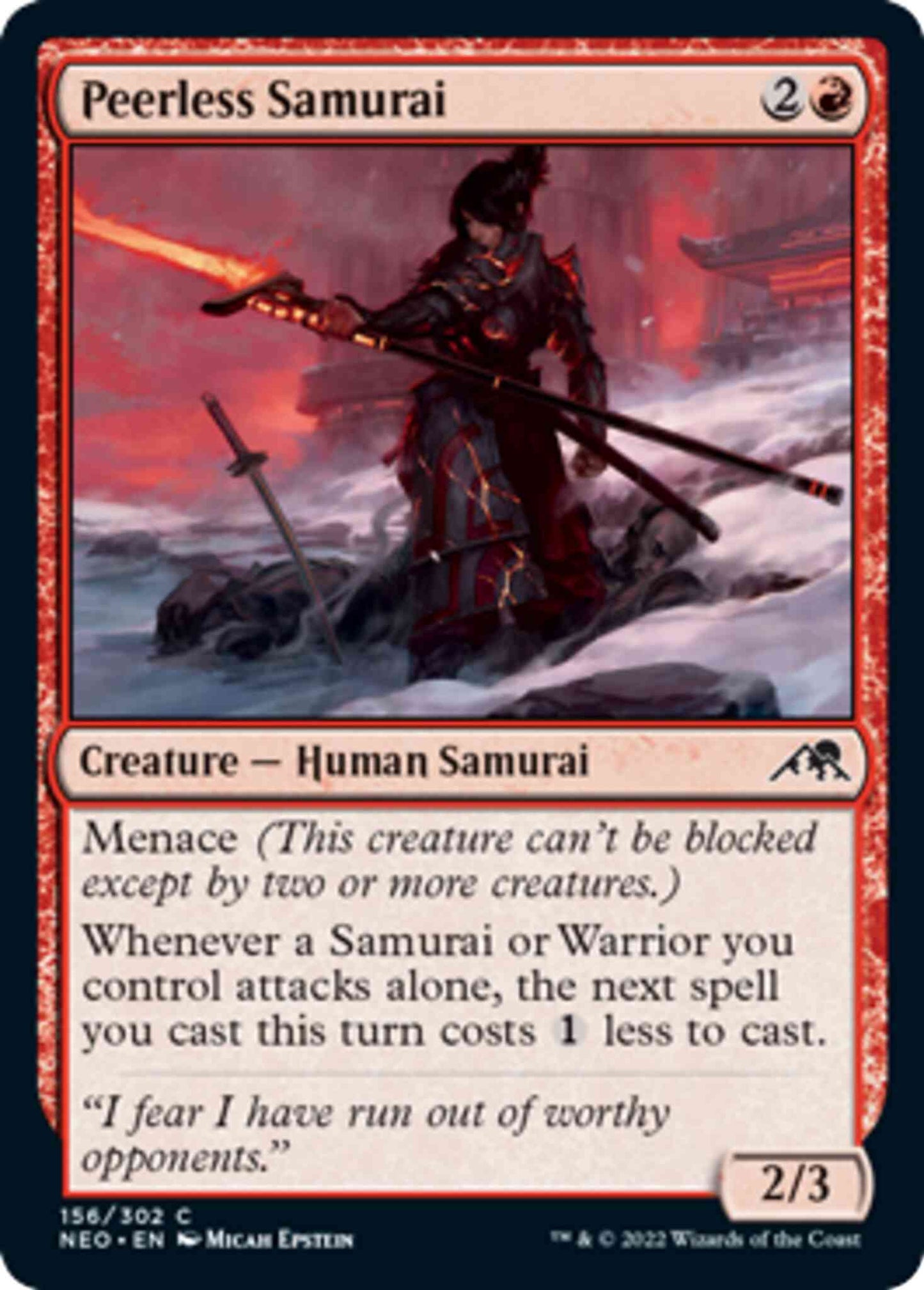 Peerless Samurai [156] [Kamigawa: Neon Dynasty] [Non-Foil]