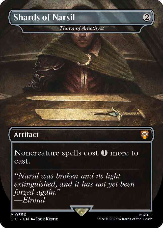 Shards of Narsil - Thorn of Amethyst [356] [Borderless] [Realms and Relics] [The Lord of the Rings: Tales of Middle-earth: Commander] [Non-Foil]