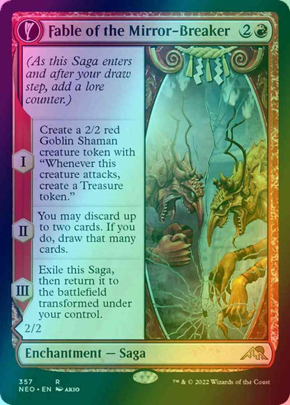 Fable of the Mirror-Breaker // Reflection of Kiki-Jiki [357] [Soft Glow Showcase] [Kamigawa: Neon Dynasty] [Foil]