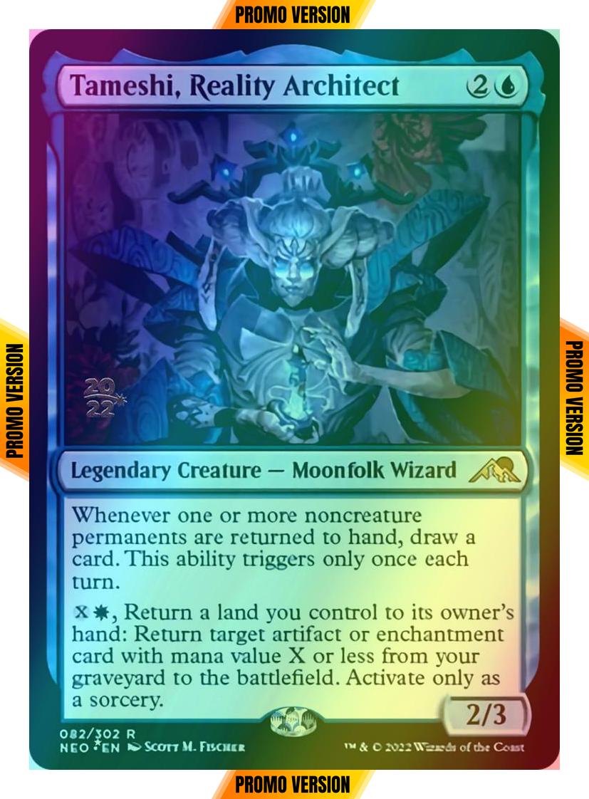 Tameshi, Reality Architect [Prerelease] [82s] [Kamigawa: Neon Dynasty: Promos] [Foil]