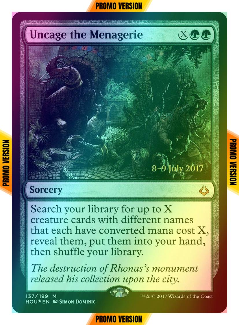 Uncage the Menagerie [137s] [Hour of Devastation Promos] [Foil]