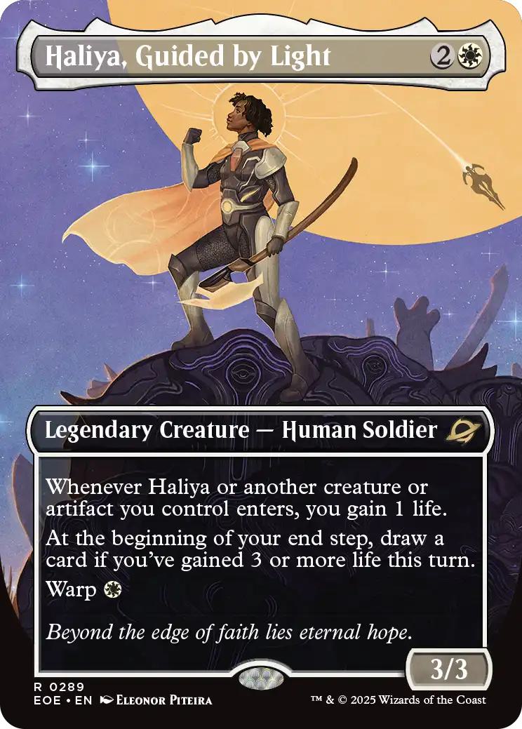 Haliya, Guided by Light [289] [Borderless] [Triumphant] [Edge of Eternities] [Non-Foil]