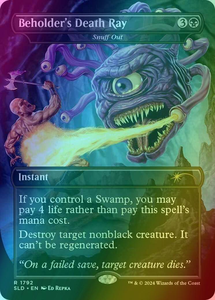 Beholder's Death Ray - Snuff Out [1792] [Borderless] [Eyes of the Beholder II] [Secret Lair Drop] [Foil]