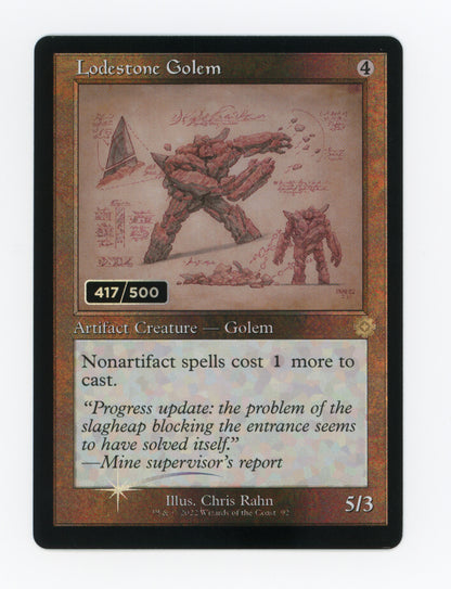 Lodestone Golem — Serial Numbered|417/500|Retro Frame|Schematic|Foil — ID 18789