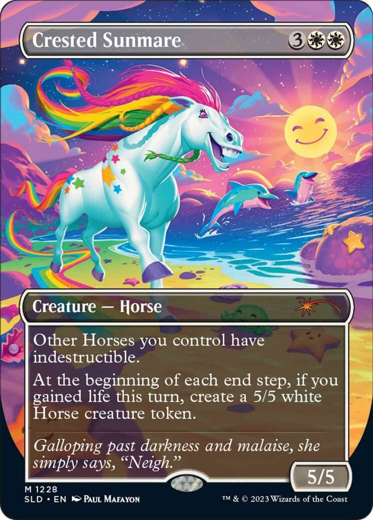 Crested Sunmare [1228] [Borderless] [90s Binder] [Secret Lair Drop] [Non-Foil]
