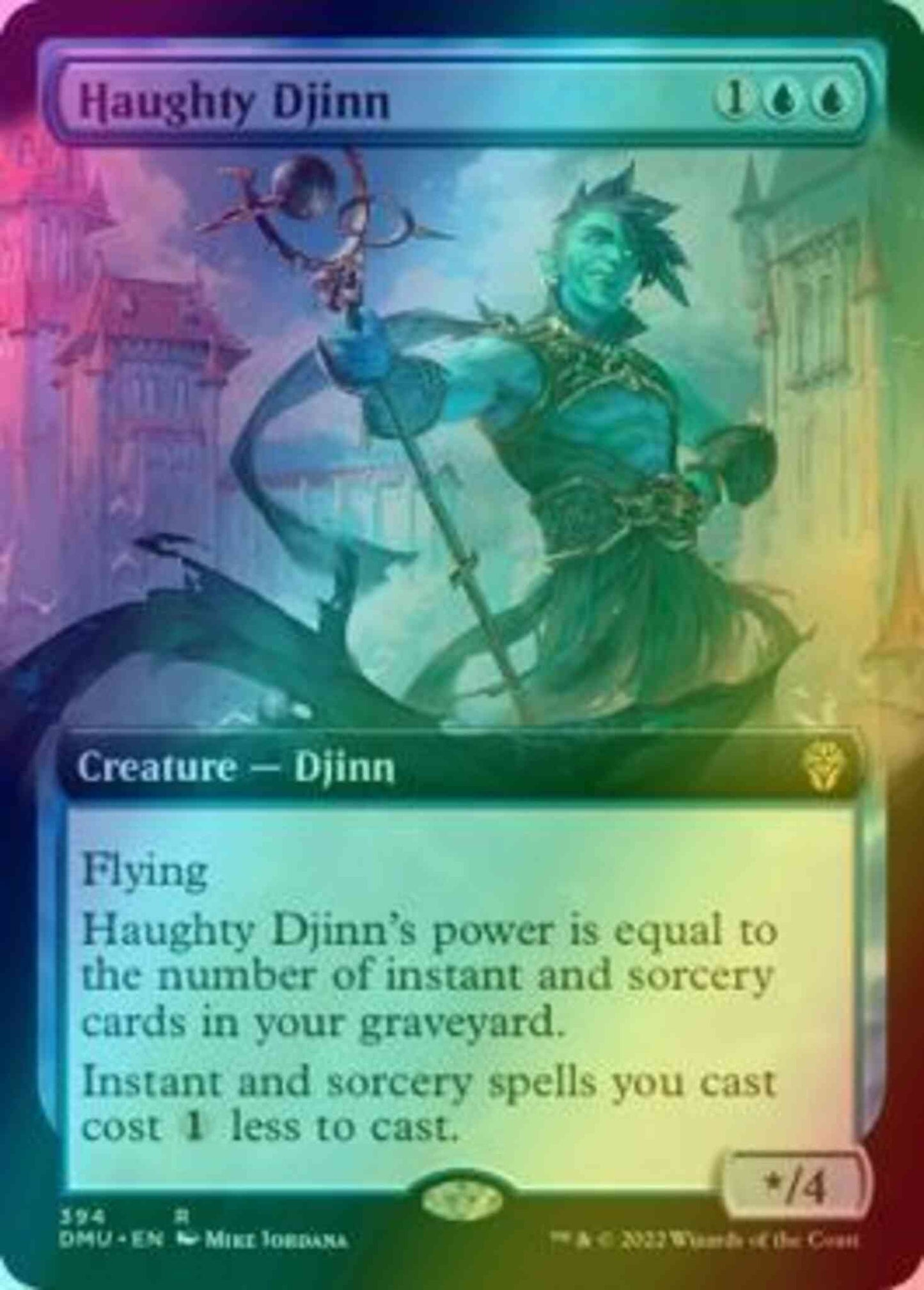 Haughty Djinn [394] [Extended Art] [Dominaria United] [Foil]