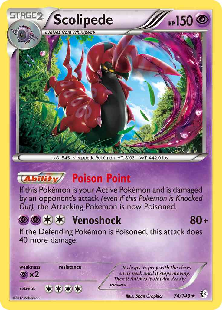 Scolipede - 74/149 - Rare Holo [bw7-74] [Holo]
