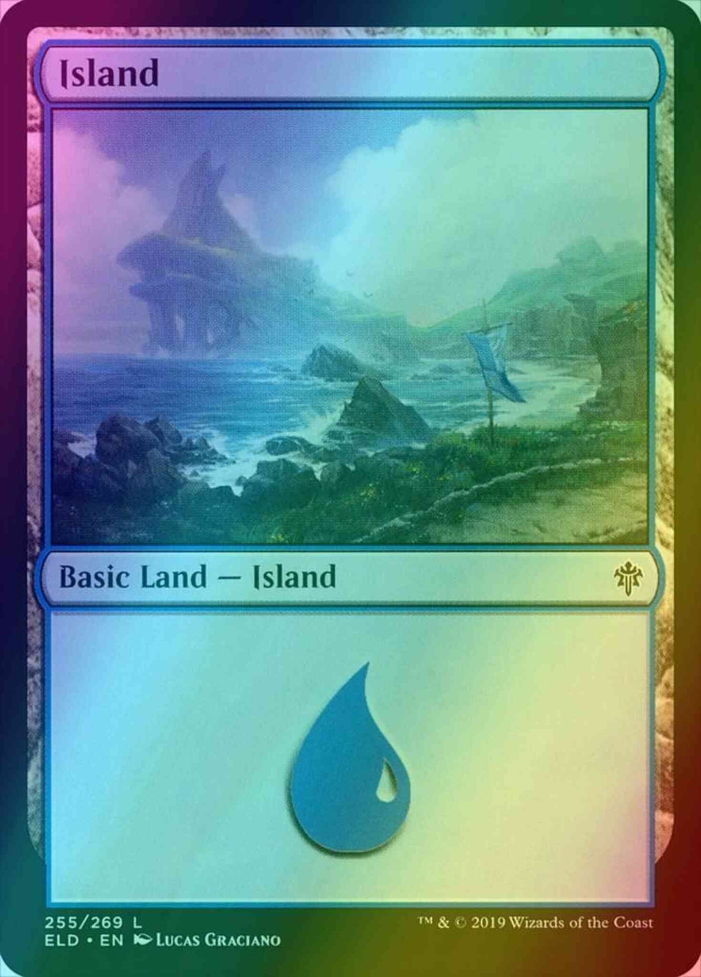Island [255] [Throne of Eldraine] [Foil]