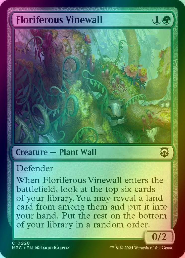 Floriferous Vinewall [228] [Modern Horizons 3: Commander] [Ripple Foil]
