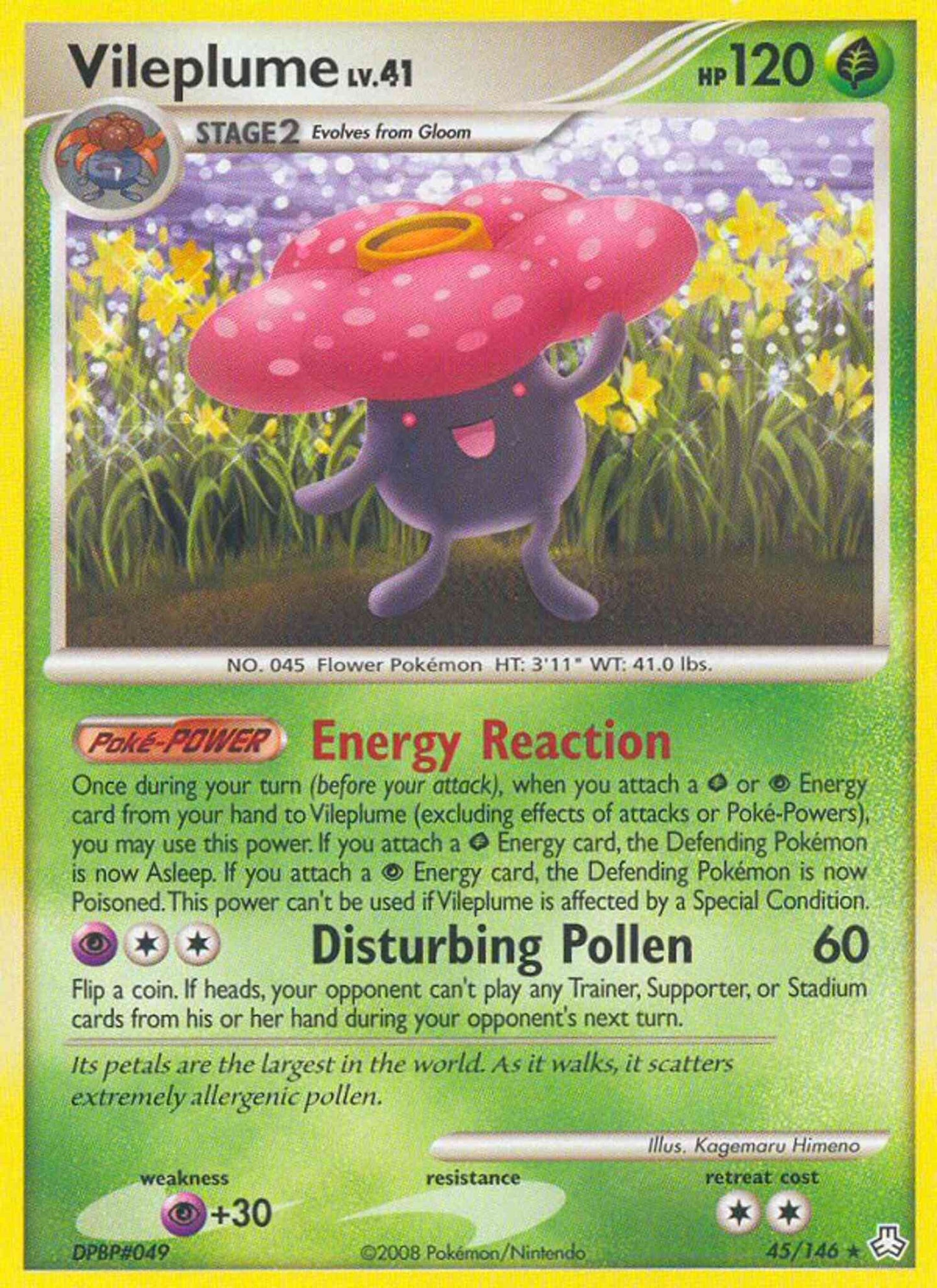 Vileplume - 45/146 - Rare [dp6-45] [Non-Holo]