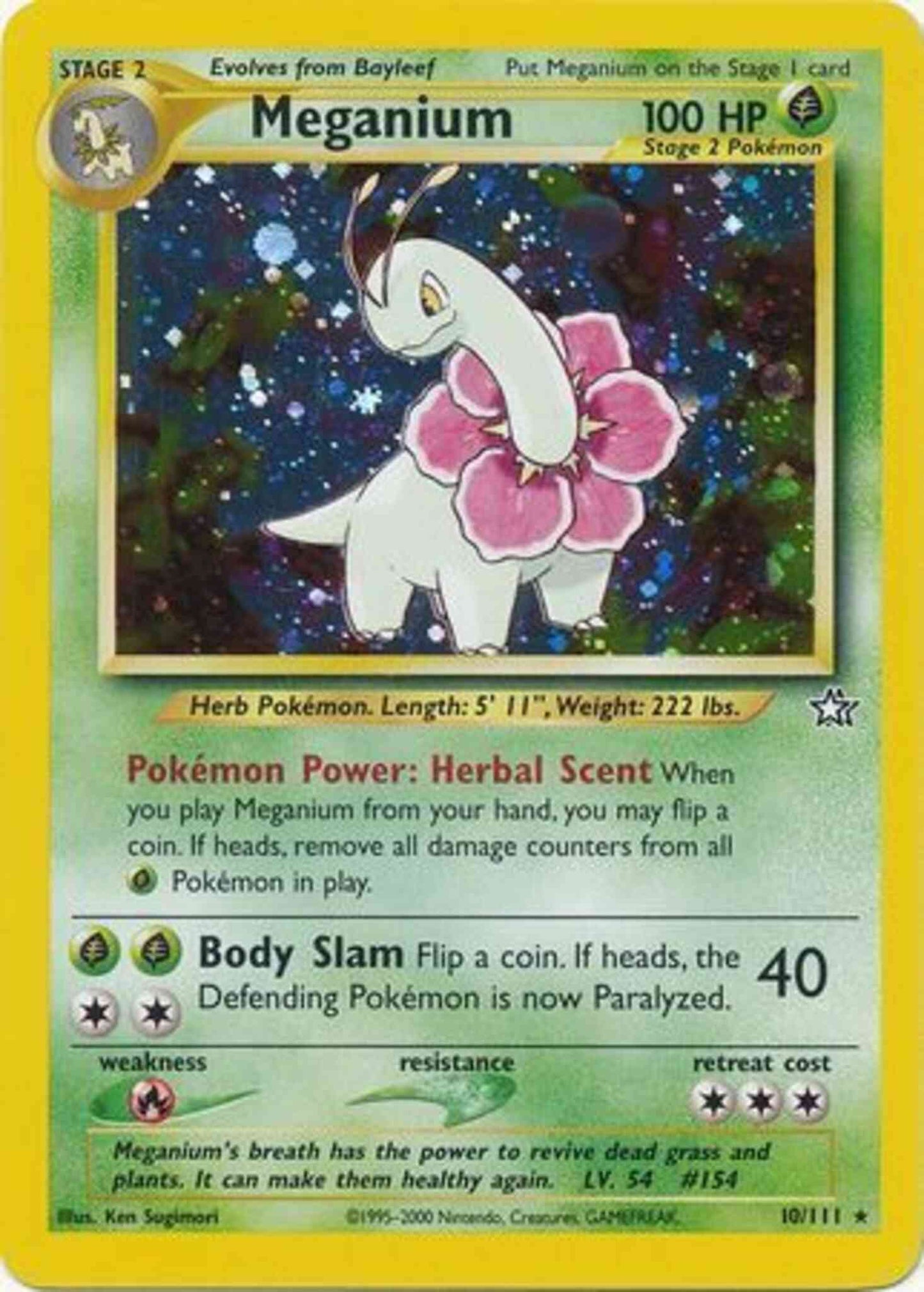 Meganium - 10/111 - Rare - Unlimited [neo1U-10] [Holo]