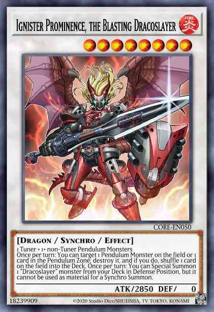 Ignister Prominence, the Blasting Dracoslayer - CORE-EN050 - Ultimate Rare - Unlimited