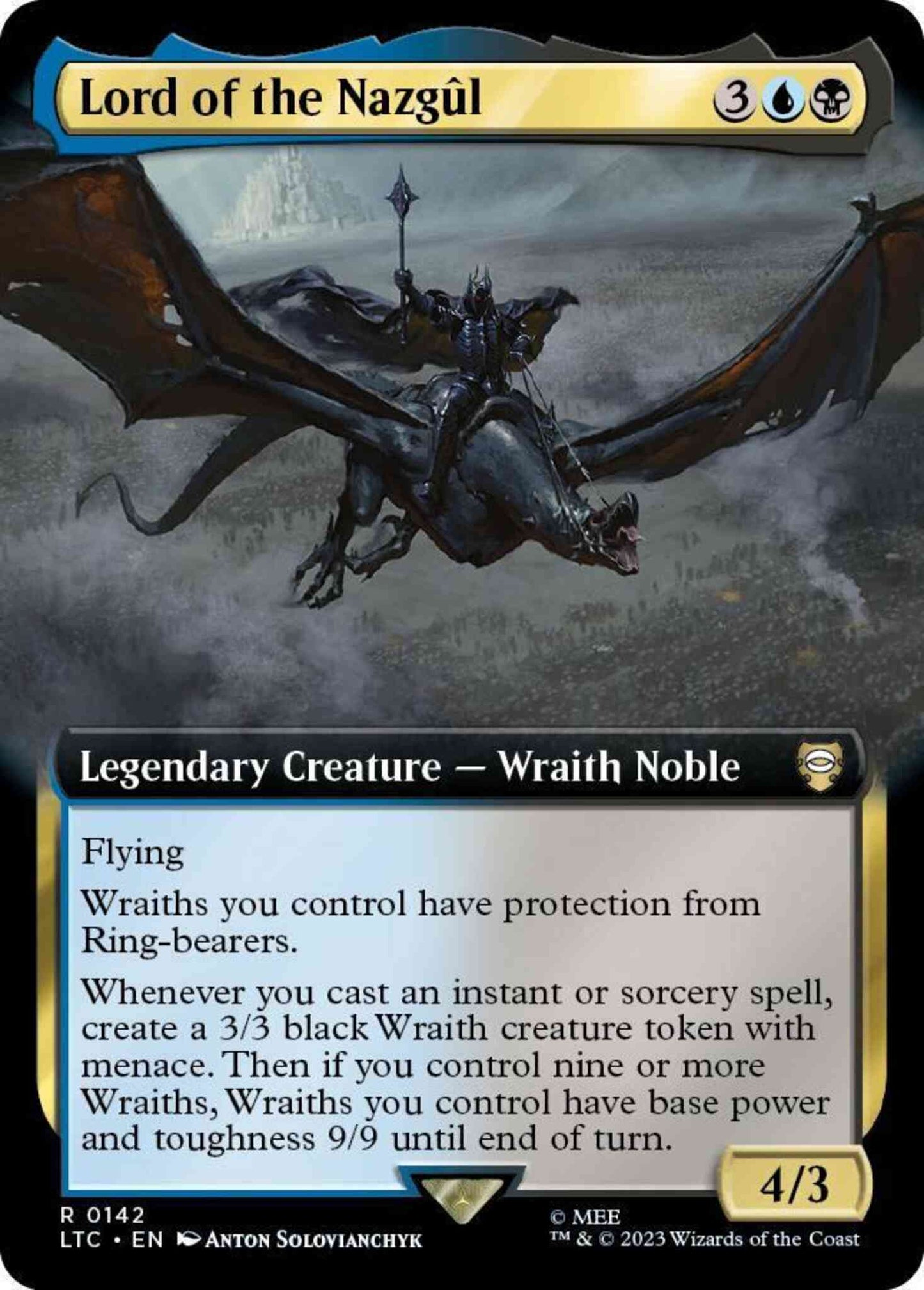 Lord of the Nazgûl [142] [Extended Art] [The Lord of the Rings: Tales of Middle-earth: Commander] [Non-Foil]