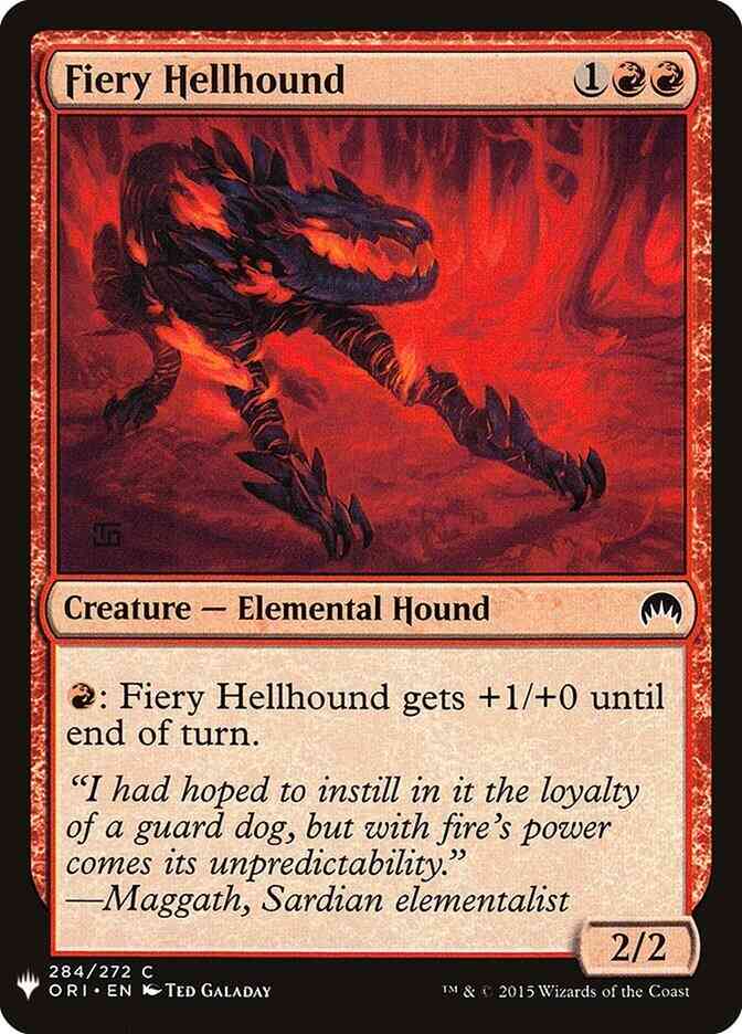 Fiery Hellhound [ORI-284] [The List] [Non-Foil]