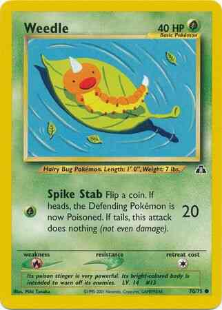 Weedle - 70/75 - Common - Unlimited [neo2U-70] [Non-Holo]