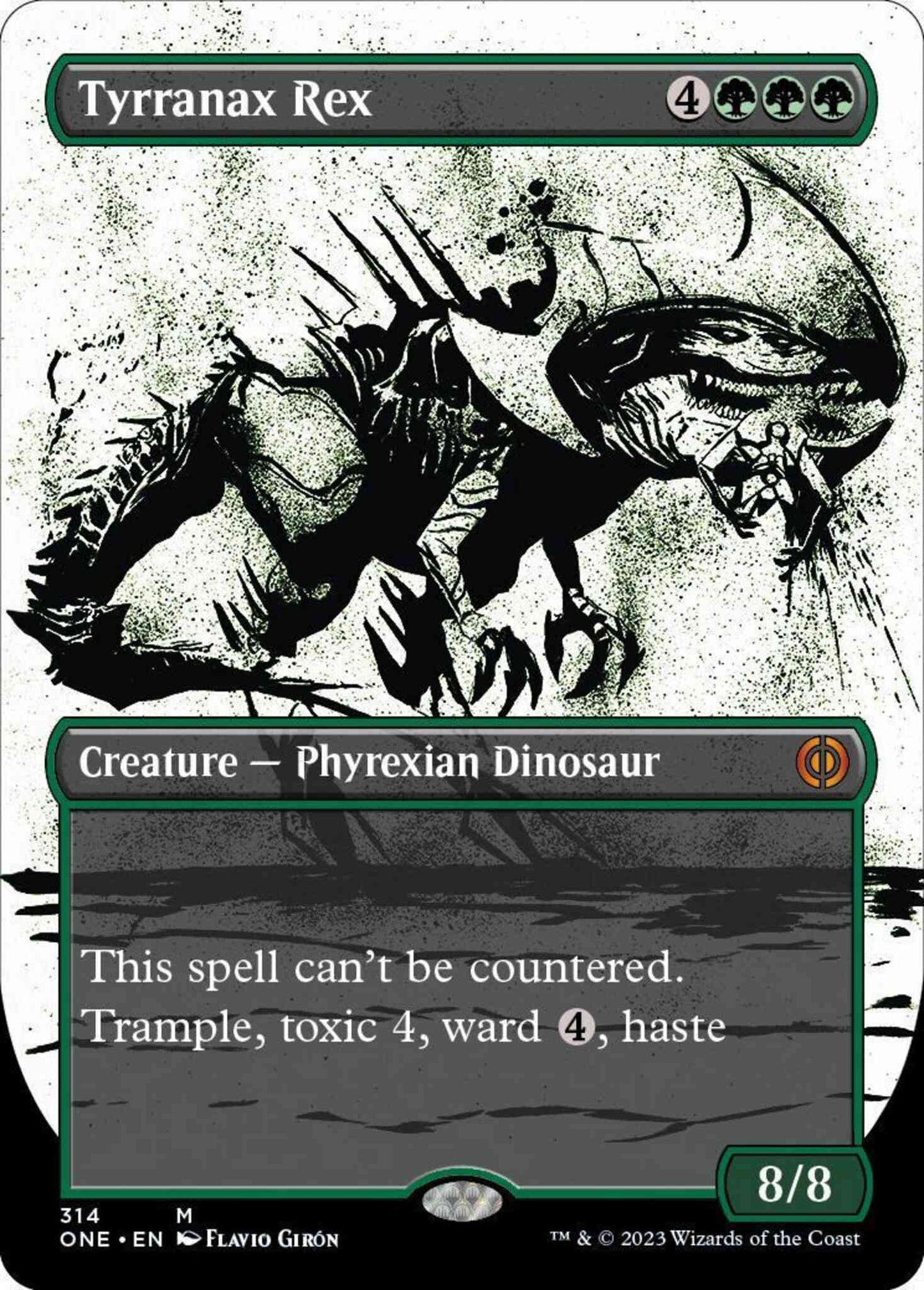 Tyrranax Rex [314] [Borderless] [Ichor] [Phyrexia: All Will Be One] [Non-Foil]