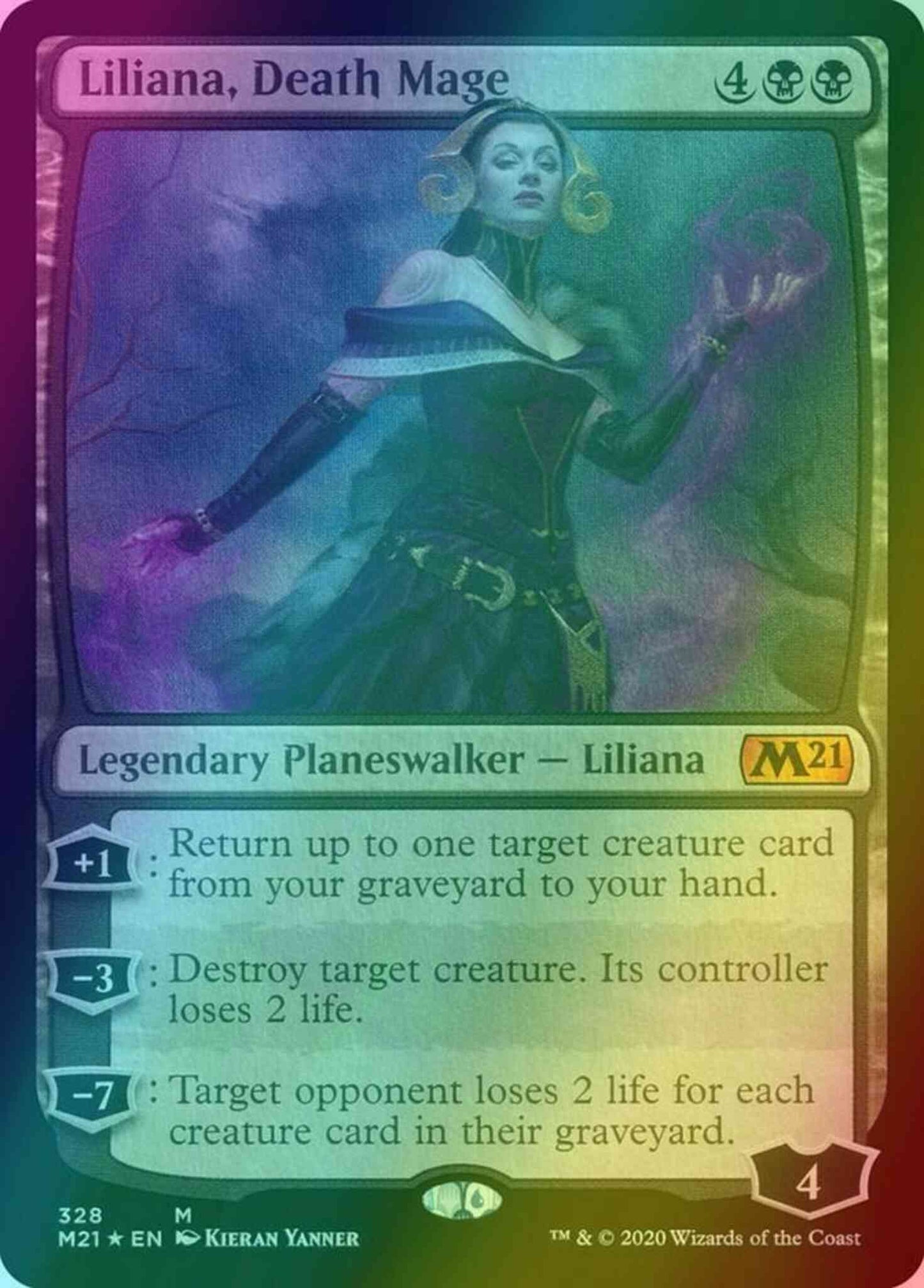 Liliana, Death Mage [328] [Core Set 2021] [Foil]