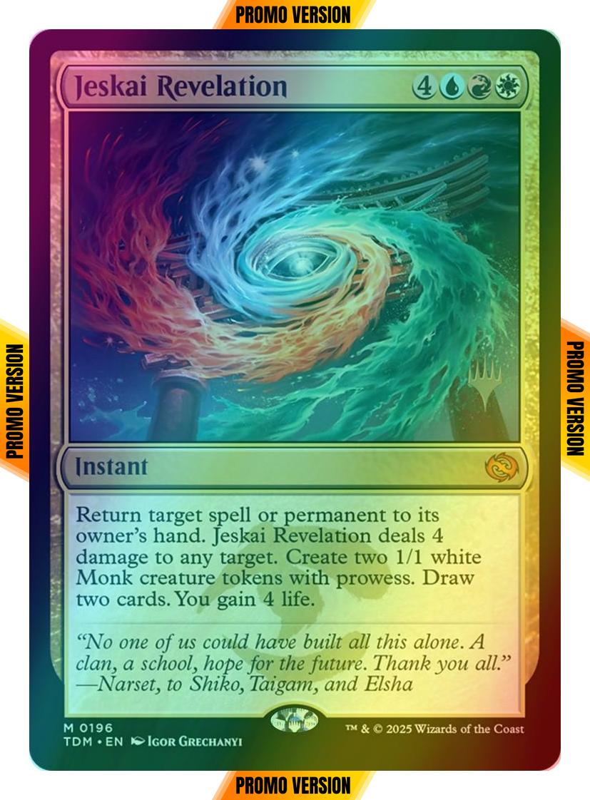 Jeskai Revelation [196p] [Promo Pack] [Tarkir: Dragonstorm: Promos] [Foil]