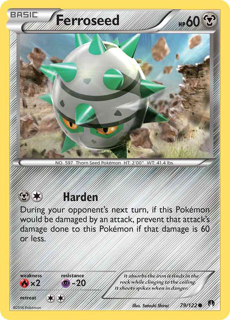 Ferroseed - 79/122 - Common [xy9-79] [Reverse Holo]