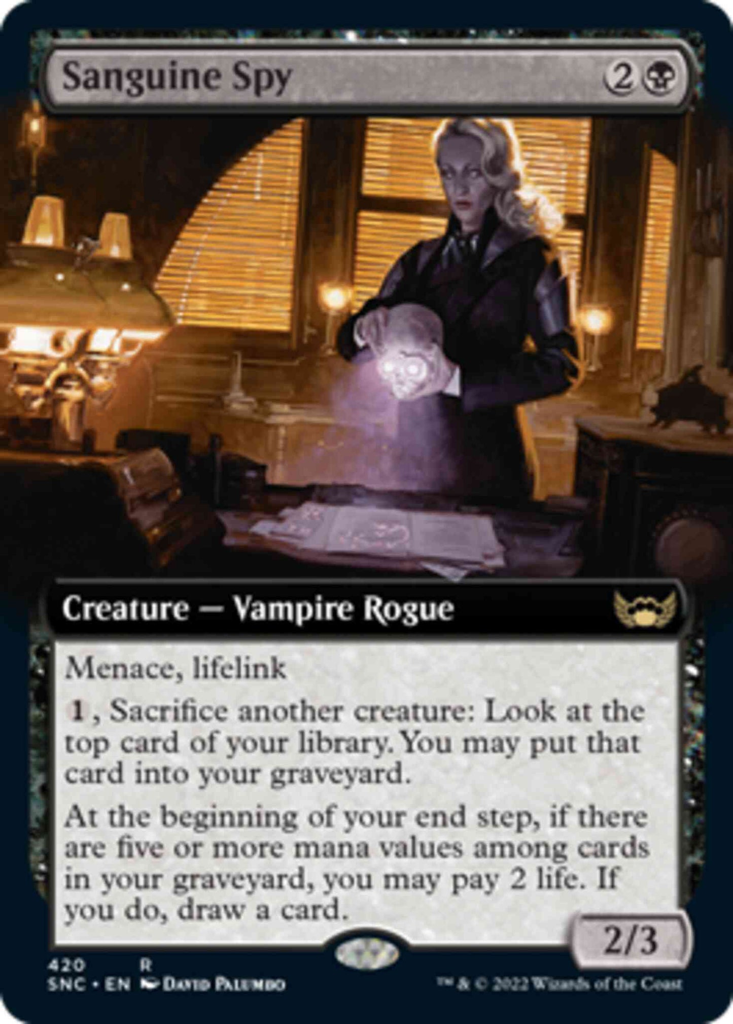 Sanguine Spy [420] [Extended Art] [Streets of New Capenna] [Non-Foil]
