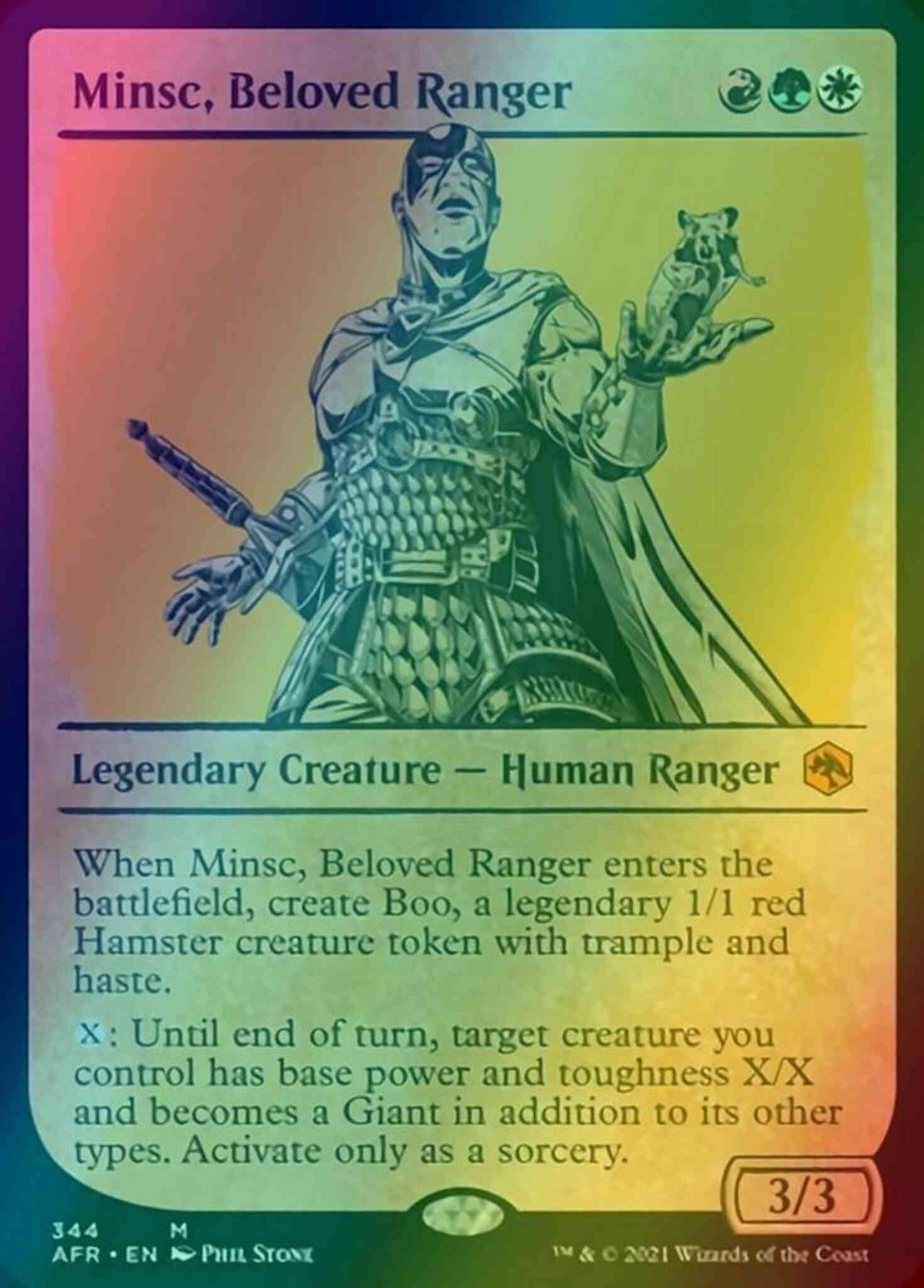 Minsc, Beloved Ranger [344] [Rulebook Showcase] [Adventures in the Forgotten Realms] [Foil]