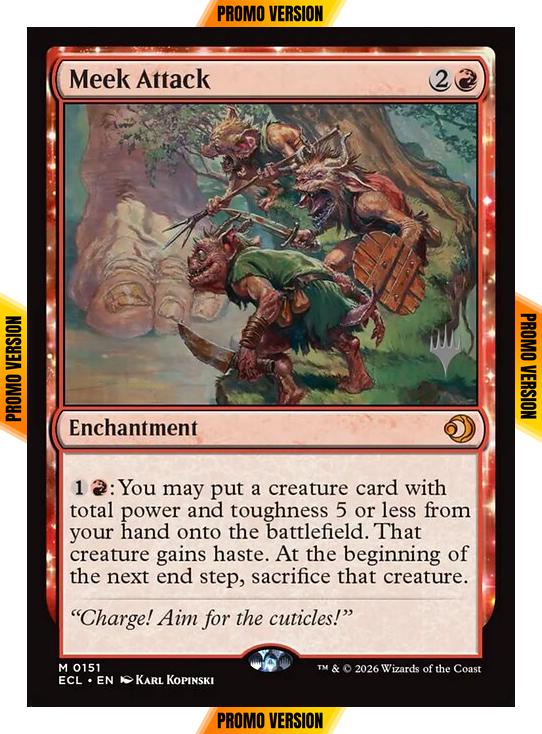 Meek Attack [151p] [Promo Pack] [Lorwyn Eclipsed: Promos] [Non-Foil]