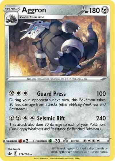 Aggron - 111/198 - Rare [swsh6-111] [Reverse Holo]