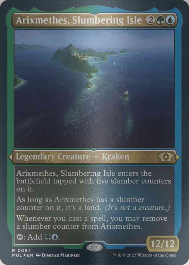Arixmethes, Slumbering Isle [97] [Multiverse Legends] [Etched Foil]