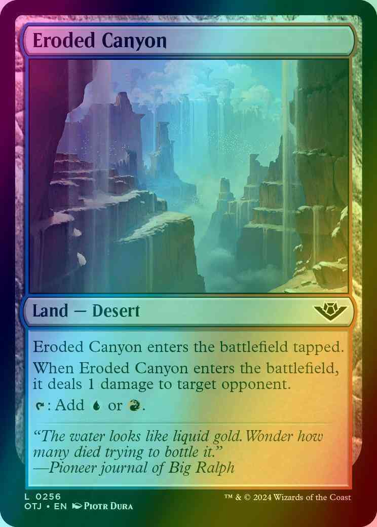 Eroded Canyon [256] [Outlaws of Thunder Junction] [Foil]